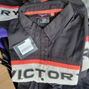 Victory Motorcycle Brand short sleeve shirt. Women's small